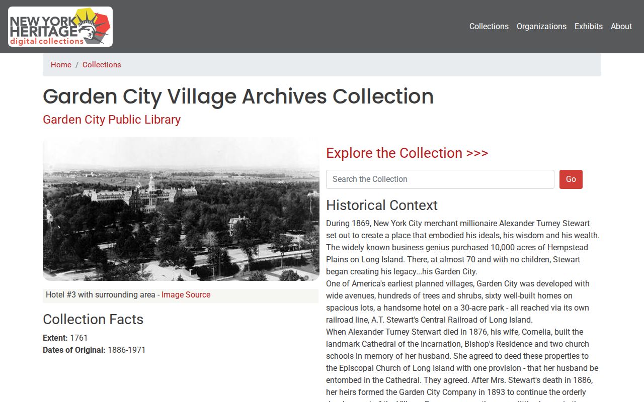 Garden City city directory research using the NY Heritage Village Archives digital collection